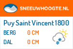 Sneeuwhoogte Puy Saint Vincent 1800